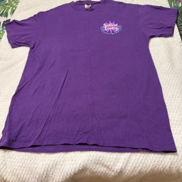 Southern Country Free Your Soul Graphic Tee Purple Sz M - Picture 1 of 4